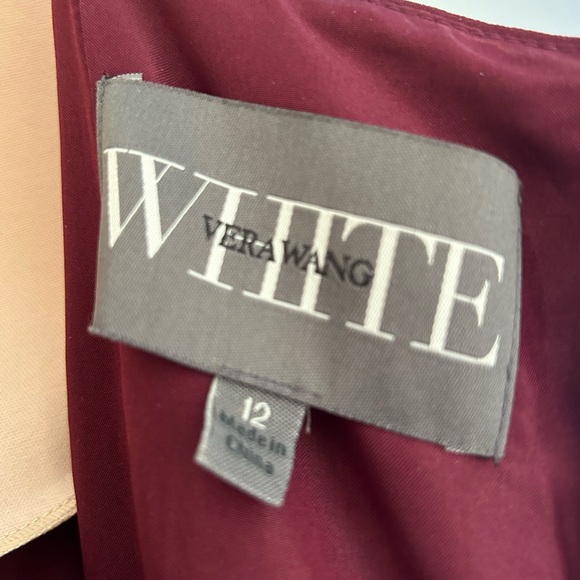 Vera Wang burgundy bridesmaids dress or evening out for special occasion - Picture 3 of 6